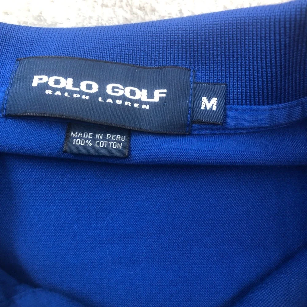Polo Golf Ralph Lauren Blue Polo Shirt Men's Medium MH 1926‎ Embroidered